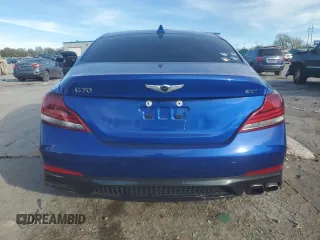 2020 Genesis G70 2.0T with VIN KMTG44LA1LU062584, listed as a Copart auction lot 81599124 with 70,907 mi miles and Salvage Title. Bid and sale history available at DreamBid. Image 6.