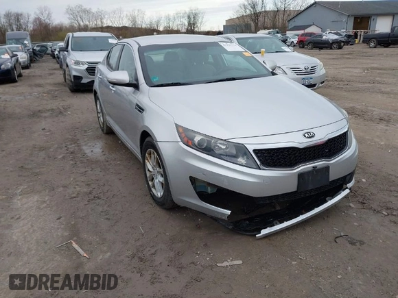 2013 Kia Optima LX with VIN KNAGM4A75D5310401, listed as a IAAI auction lot 41959774 with 198,339 mi miles. Bid and sale history available at carsss.com. Image 1.