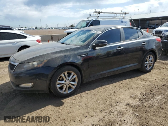2013 Kia Optima EX with VIN 5XXGN4A7XDG106866, listed as a Copart auction lot 60629395 with 119,720 mi miles and Salvage title. Bid and sale history available at DreamBid. Image 1.