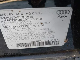 2012 Audi Q5 Premium с VIN WA1CFAFP4CA095127, выставлен на аукционе IAAI как лот 41417104 с пробегом 88 862 миль миль и . История ставок и продаж доступна на DreamBid. Изображение 9.
