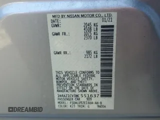 2021 Nissan LEAF SV z VIN 1N4AZ1CV3MC551637, wystawiony jako Copart lot #57606305 z przebiegiem 51 944 mil mil oraz Szkoda całkowita • Salvage title. Historia ofert i sprzedaży dostępna na DreamBid. Obrazek 13.