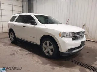 2012 Dodge Durango Citadel with VIN 1C4RDJEG9CC252663, listed as a IAAI auction lot 41260875 with 126,128 mi miles. Bid and sale history available at carsss.com. Image 1.