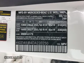 2013 Mercedes-Benz M 350 с VIN 4JGDA5JB4DA220250, выставлен на аукционе Copart как лот 57507165 с пробегом 135 193 миль миль и Чистый • Clean title. История ставок и продаж доступна на DreamBid. Изображение 13.