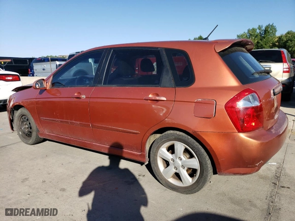 2007 Kia Spectra with VIN KNAFE162X75009714, listed as a Copart auction lot 69094894 with 206,173 mi miles and Salvage Title. Bid and sale history available at carsss.com. Image 2.