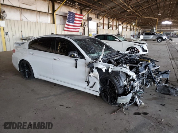 2017 BMW 5 Series 540i with VIN WBAJE5C30HG478332, listed as a Copart auction lot 54056925 with Not Provided miles and Clean Title. Bid and sale history available at carsss.com. Image 4.