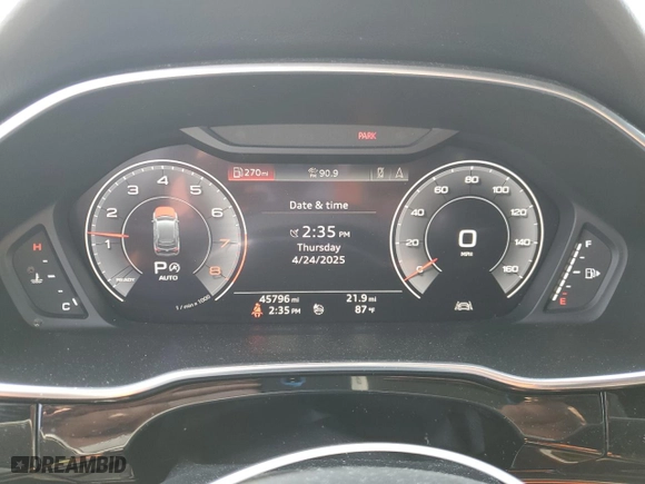 2020 Audi Q3 S line Premium Plus with VIN WA1EECF36L1030607, listed as a Copart auction lot 54425725 with 45,796 mi miles and Salvage Title. Bid and sale history available at carsss.com. Image 9.