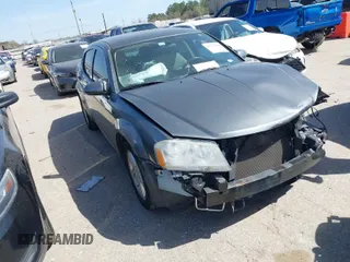 2012 Dodge Avenger SXT with VIN 1C3CDZCB9CN182697, listed as a IAAI auction lot 41734348 with 108,679 mi miles and . Bid and sale history available at carsss.com. Image 1.