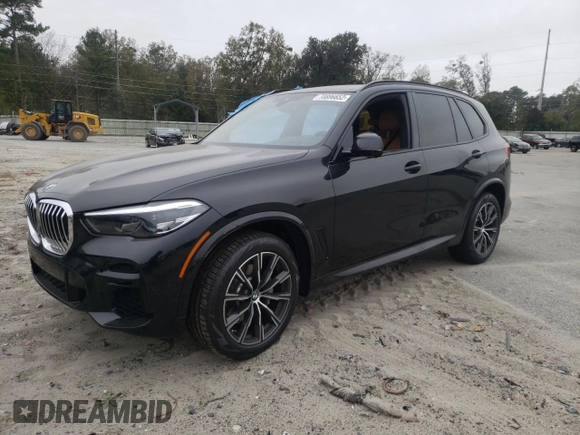 2022 BMW X5 xDrive40i with VIN 5UXCR6C05N9M87988, listed as a Copart auction lot 70896652 with 571 mi miles. Bid and sale history available at carsss.com. Image 1.