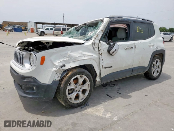 2018 Jeep Renegade Limited with VIN ZACCJADBXJPH49671, listed as a Copart auction lot 57353395 with 49,582 mi miles and Clean title. Bid and sale history available at DreamBid. Image 1.