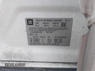 2016 Buick Encore Leather with VIN KL4CJGSB2GB724332, listed as a IAAI auction lot 41547091 with 61,096 mi miles. Bid and sale history available at carsss.com. Image 9.