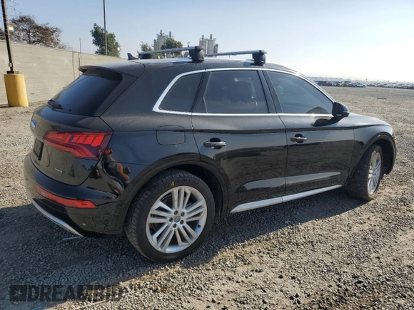 2019 Audi Q5 Premium Plus with VIN WA1BNAFY9K2121348, listed as a Copart auction lot 45600155 with 95,616 mi miles and Salvage Title. Bid and sale history available at carsss.com. Image 3.