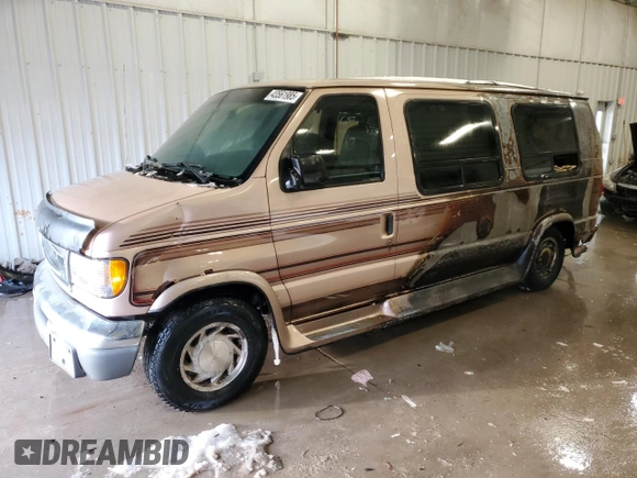 1997 Ford Econoline Commercial z VIN 1FDEE14L0VHA01896, wystawiony jako Copart lot #43561985 z przebiegiem 203 840 mil mil oraz Nie do naprawy. Historia ofert i sprzedaży dostępna na DreamBid. Obrazek 1.