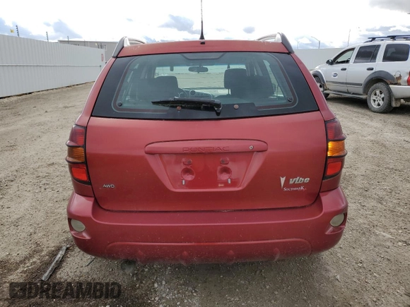 2005 Pontiac Vibe with VIN 5Y2SM63885Z461385, listed as a Copart auction lot 73600284 with 299,999 mi miles and Salvage Title. Bid and sale history available at carsss.com. Image 6.