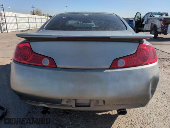 2004 Infiniti G35 Coupe w/Leather with VIN JNKCV54E44M823254, listed as a Copart auction lot 52937505 with 250,649 mi miles and Clean Title. Bid and sale history available at carsss.com. Image 6.