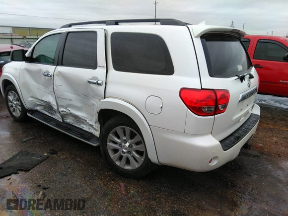 2015 Toyota Sequoia Platinum with VIN 5TDDW5G1XFS119997, listed as a IAAI auction lot 41344111 with 232,028 mi miles and . Bid and sale history available at DreamBid. Image 3.