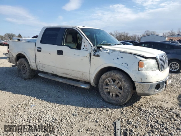 2008 Ford F-150 XLT with VIN 1FTPW12V68FC28864, listed as a Copart auction lot 50833495 with 154,615 mi miles and Salvage title. Bid and sale history available at DreamBid. Image 4.