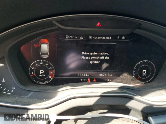 2020 Audi SQ5 Premium Plus with VIN WA1B4AFY4L2056932, listed as a Copart auction lot 71116794 with 55,244 mi miles and Salvage Title. Bid and sale history available at DreamBid. Image 9.