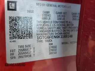2019 GMC Canyon 4WD All Terrain z VIN 1GTG6FEN6K1169148, wystawiony jako Copart lot #51084645 z przebiegiem 81 107 mil mil oraz Szkody całkowita. Historia ofert i sprzedaży dostępna na DreamBid. Obrazek 12.