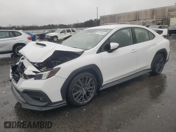 2022 Subaru WRX Premium with VIN JF1VBAH68N8005900, listed as a Copart auction lot 48079535 with 49,767 mi miles and Salvage Title. Bid and sale history available at carsss.com. Image 1.