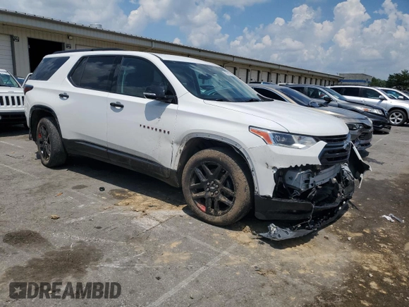 2018 Chevrolet Traverse Premier with VIN 1GNERKKW1JJ112530, listed as a Copart auction lot 66320095 with 126,421 mi miles and Salvage title. Bid and sale history available at DreamBid. Image 4.
