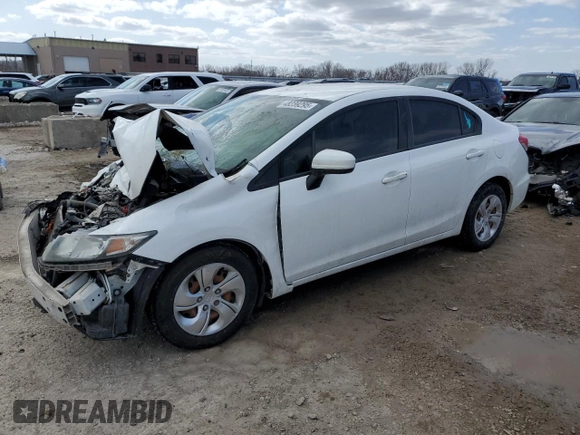 2015 Honda Civic Sedan LX with VIN 19XFB2F5XFE068633, listed as a Copart auction lot 48239295 with 164,087 mi miles and Salvage Title. Bid and sale history available at carsss.com. Image 1.
