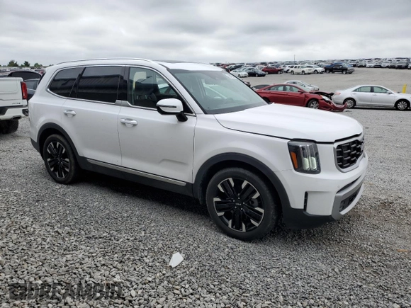 2023 Kia Telluride SX Prestige X-Line z VIN 5XYP5DGC4PG364580, wystawiony jako Copart lot #58479865 z przebiegiem 21 436 mil mil oraz Szkoda całkowita • Salvage title. Historia ofert i sprzedaży dostępna na DreamBid. Obrazek 4.