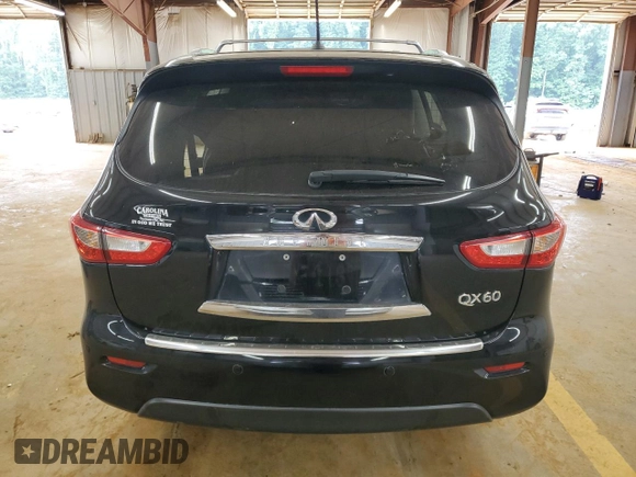 2015 Infiniti QX60 with VIN 5N1AL0MM8FC534228, listed as a Copart auction lot 59407765 with 165,761 mi miles and Salvage title. Bid and sale history available at DreamBid. Image 6.