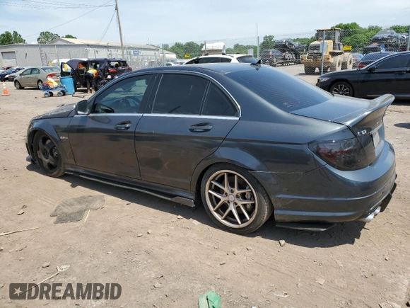 2009 Mercedes-Benz C 63 AMG with VIN WDDGF77X69F212362, listed as a Copart auction lot 61125824 with 120,402 mi miles and Salvage Title. Bid and sale history available at DreamBid. Image 2.