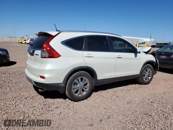 2015 Honda CR-V EX-L with VIN 5J6RM4H72FL051375, listed as a Copart auction lot 50265015 with 104,791 mi miles and Salvage Title. Bid and sale history available at DreamBid. Image 3.