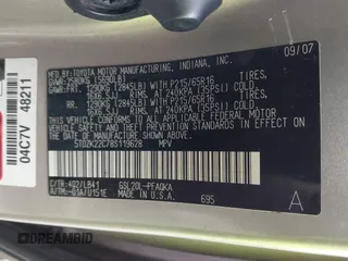 2008 Toyota Sienna XLE with VIN 5TDZK22C78S119628, listed as a IAAI auction lot 41917650 with 196,876 mi miles. Bid and sale history available at carsss.com. Image 9.