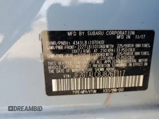 2018 Subaru Crosstrek Limited with VIN JF2GTALC8J8261317, listed as a Copart auction lot 47206185 with 116,259 mi miles and Salvage title. Bid and sale history available at DreamBid. Image 15.