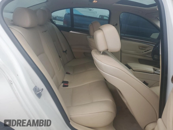 2011 BMW 5 Series 535i with VIN WBAFR7C50BC806368, listed as a Copart auction lot 51982855 with 108,705 mi miles and Salvage Title. Bid and sale history available at carsss.com. Image 10.