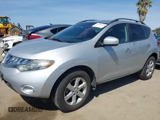 2009 Nissan Murano SL with VIN JN8AZ18U19W023082, listed as a IAAI auction lot 41847562 with 147,780 mi miles and . Bid and sale history available at DreamBid. Image 2.
