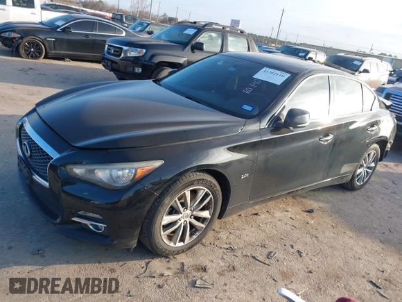 2017 Infiniti Q50 2.0t with VIN JN1CV7AP6HM642216, listed as a IAAI auction lot 41362110 with 99,542 mi miles and . Bid and sale history available at carsss.com. Image 18.