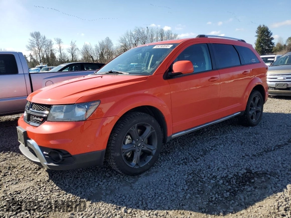2018 Dodge Journey Crossroad with VIN 3C4PDDGGXJT477424, listed as a Copart auction lot 48290895 with 42,538 mi miles and Salvage Title. Bid and sale history available at DreamBid. Image 1.