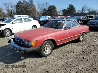 1983 Mercedes-Benz 380 with VIN WDBBA45A6DB026285, listed as a Copart auction lot 43067185 with 122,752 mi miles and Clean Title. Bid and sale history available at carsss.com. Image 1.