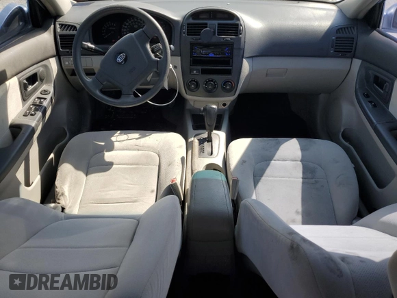 2006 Kia Spectra EX with VIN KNAFE121865277527, listed as a Copart auction lot 74613214 with 123,368 mi miles and Salvage Title. Bid and sale history available at carsss.com. Image 8.