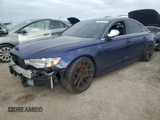 2014 Audi S6 Prestige with VIN WAUF2AFC3EN004451, listed as a Copart auction lot 76411334 with 0 mi miles and Salvage Title. Bid and sale history available at carsss.com. Image 1.