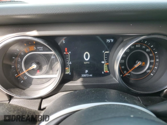 2020 Jeep Wrangler Unlimited Sport with VIN 1C4HJXDM5LW208799, listed as a Copart auction lot 61701954 with 33,873 mi miles and Salvage title. Bid and sale history available at DreamBid. Image 9.