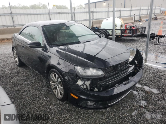2013 Volkswagen Eos Lux with VIN WVWFW8AH3DV005858, listed as a Copart auction lot 51748545 with 76,624 mi miles and Salvage Title. Bid and sale history available at DreamBid. Image 4.