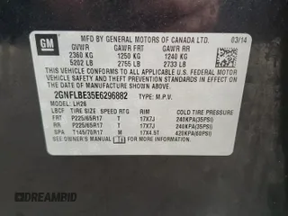 2014 Chevrolet Equinox LT with VIN 2GNFLBE35E6296882, listed as a Copart auction lot 42783975 with 87,791 mi miles and Salvage Title. Bid and sale history available at carsss.com. Image 13.