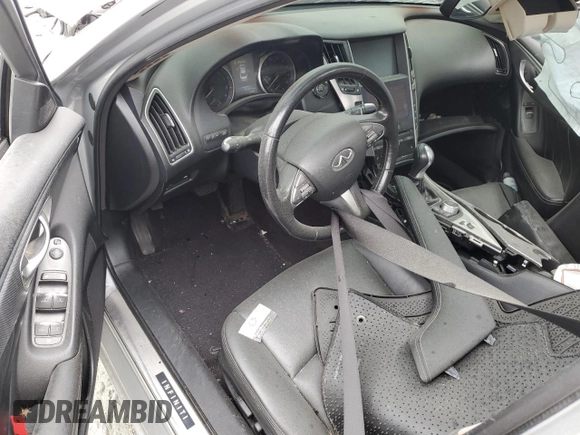 2014 Infiniti Q50 Premium with VIN JN1BV7ARXEM691878, listed as a Copart auction lot 56767475 with 151,257 mi miles and Clean title. Bid and sale history available at DreamBid. Image 8.