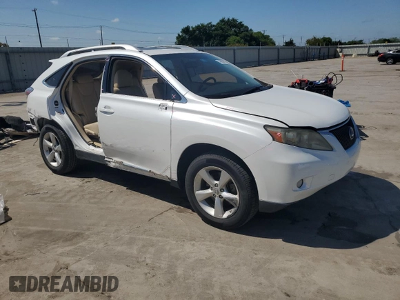 2010 Lexus RX 350 with VIN JTJZK1BA0A2400091, listed as a Copart auction lot 54062485 with 119,964 mi miles and Salvage Title. Bid and sale history available at carsss.com. Image 4.