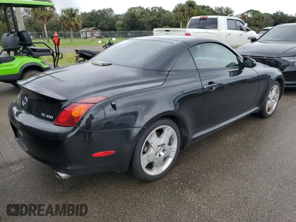 2005 Lexus SC with VIN JTHFN48YX50064985, listed as a Copart auction lot 74622474 with Not Provided miles and Non Repairable. Bid and sale history available at carsss.com. Image 3.