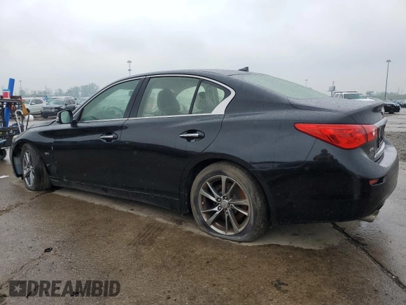 2017 Infiniti Q50 Signature Edition with VIN JN1EV7AR3HM840407, listed as a Copart auction lot 59812325 with 153,709 mi miles and Salvage title. Bid and sale history available at DreamBid. Image 2.