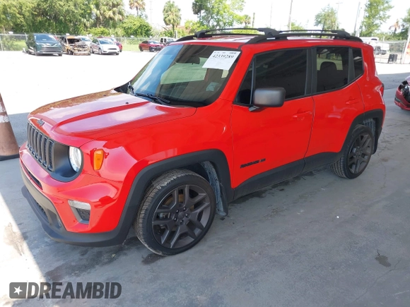 2021 Jeep Renegade Latitude with VIN ZACNJCBBXMPM51713, listed as a IAAI auction lot 42339289 with 44,763 mi miles and . Bid and sale history available at DreamBid. Image 18.