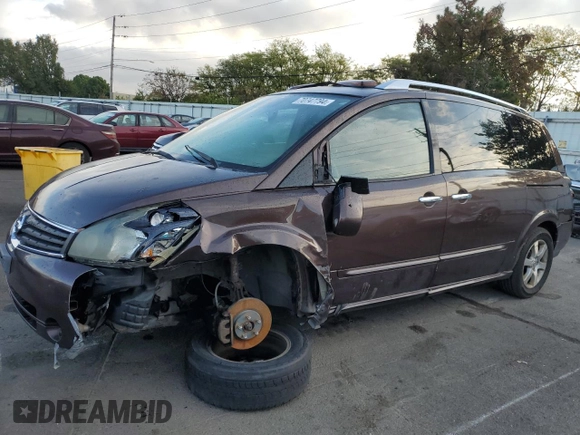 2007 Nissan Quest SE with VIN 5N1BV28U07N141172, listed as a Copart auction lot 70747794 with 210,409 mi miles and Salvage Title. Bid and sale history available at carsss.com. Image 1.