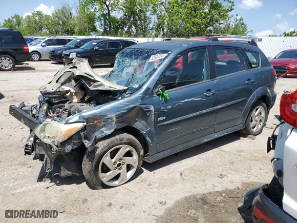 2006 Pontiac Vibe with VIN 5Y2SL65836Z464843, listed as a Copart auction lot 53639384 with 208,205 mi miles and Salvage Title. Bid and sale history available at carsss.com. Image 1.