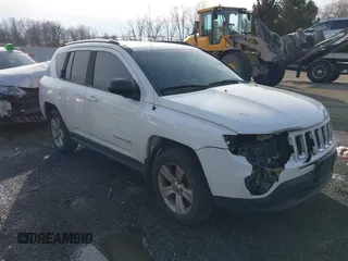 2015 Jeep Compass Sport with VIN 1C4NJDBB7FD214669, listed as a IAAI auction lot 41458343 with 146,374 mi miles and . Bid and sale history available at carsss.com. Image 1.