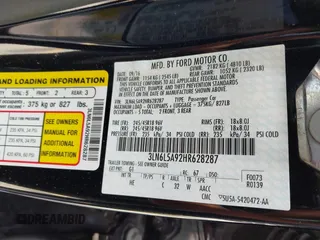2017 Lincoln MKZ Premiere z VIN 3LN6L5A92HR628287, wystawiony jako IAAI lot #42474344 z przebiegiem 70 010 mil mil oraz . Historia ofert i sprzedaży dostępna na DreamBid. Obrazek 9.